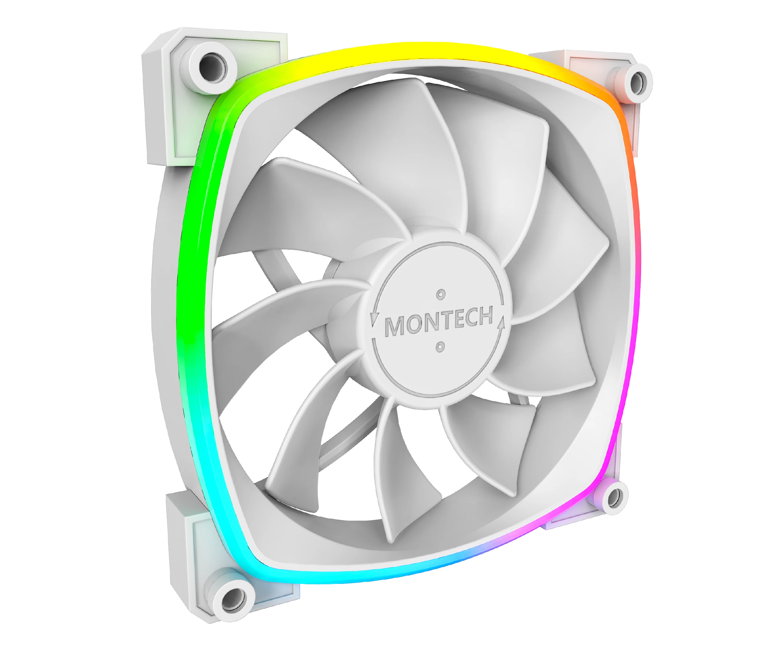 Ανεμιστήρας Montech RX120 PWM REVERSE Fan 120mm ARGB Λευκός