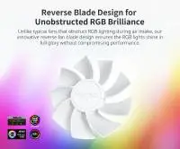 Вентилатор Montech RX120 PWM REVERSE Fan 120mm ARGB White