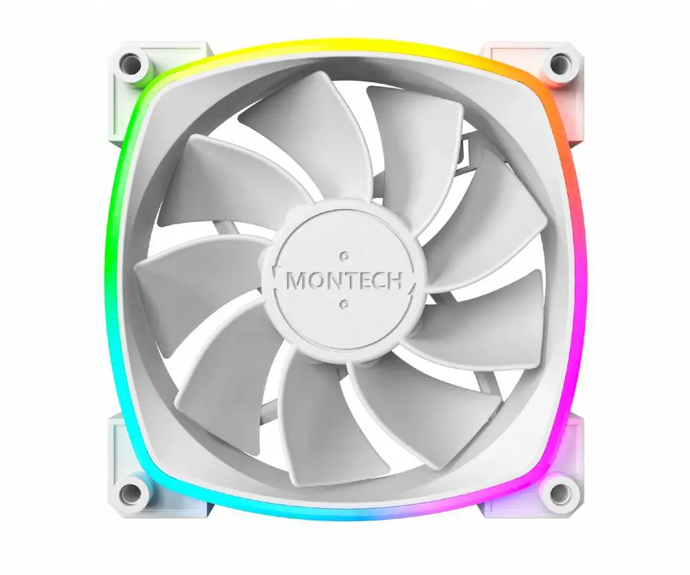 Ανεμιστήρας Montech RX120 PWM REVERSE Fan 120mm ARGB Λευκός