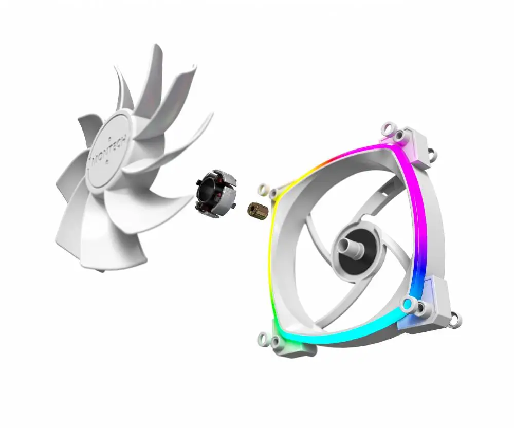 Ανεμιστήρας Montech RX120 PWM REVERSE Fan 120mm ARGB Λευκός