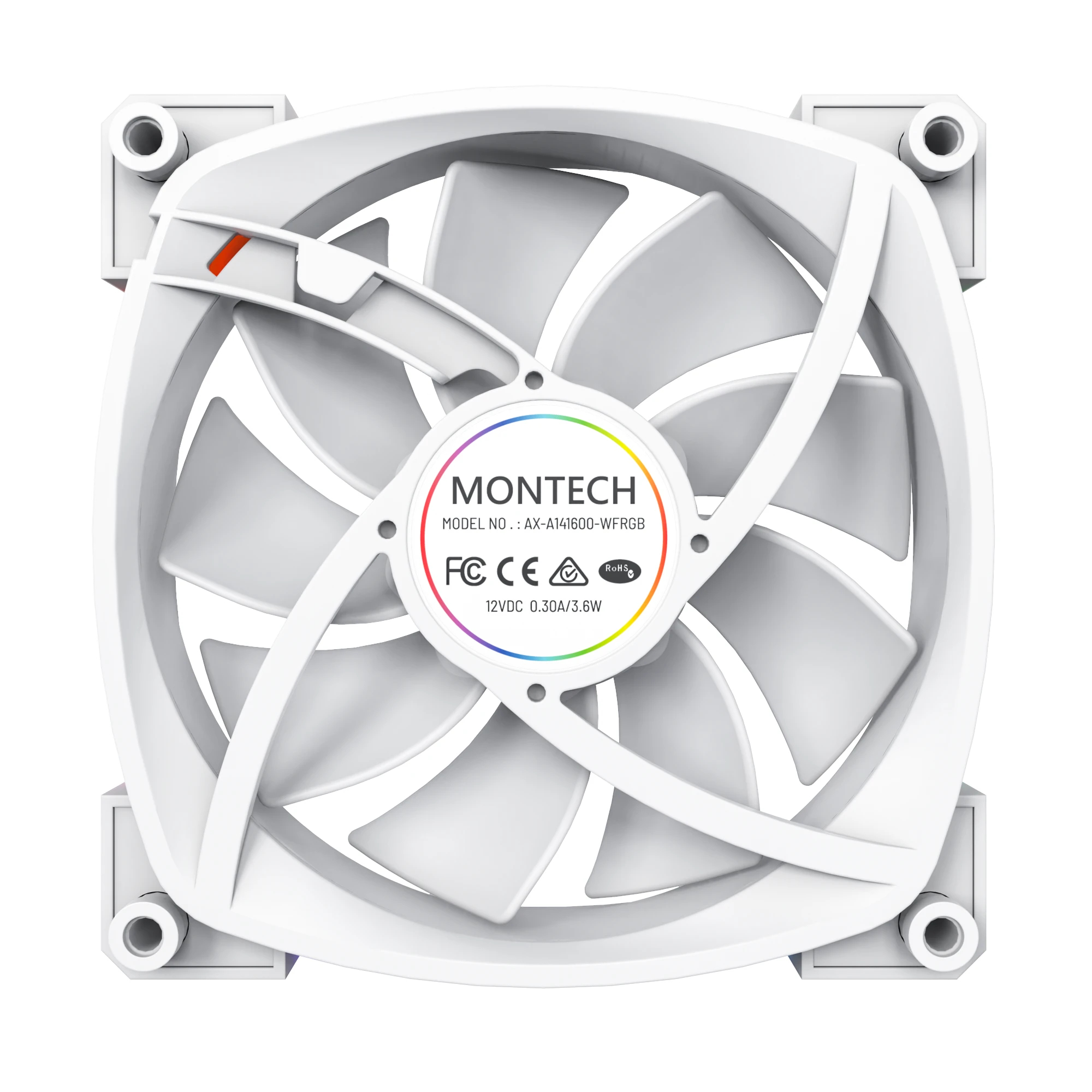 Вентилатор Montech AX140 PWM Fan 140mm ARGB White