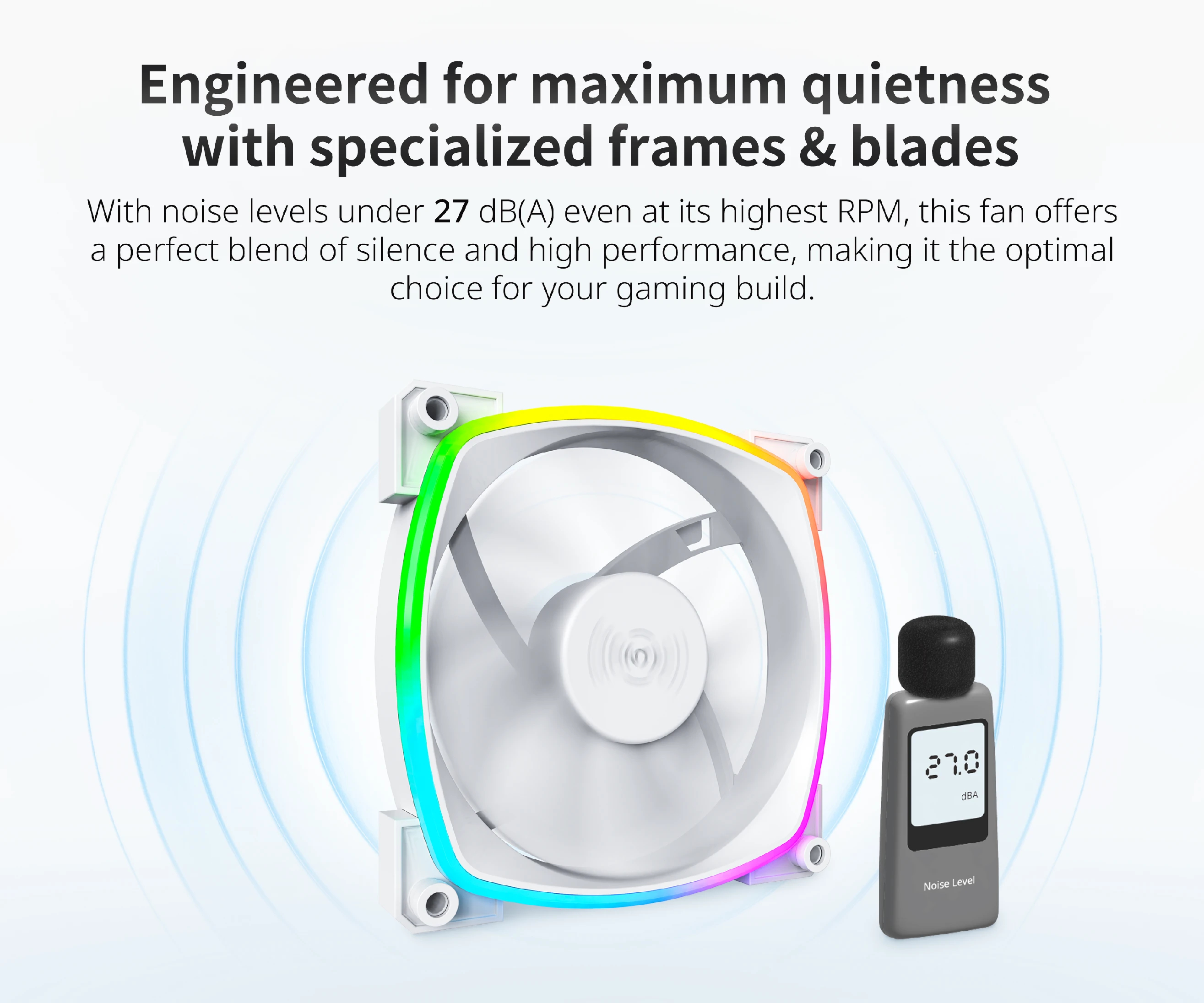 Вентилатор Montech AX120 PWM Fan 120mm ARGB White