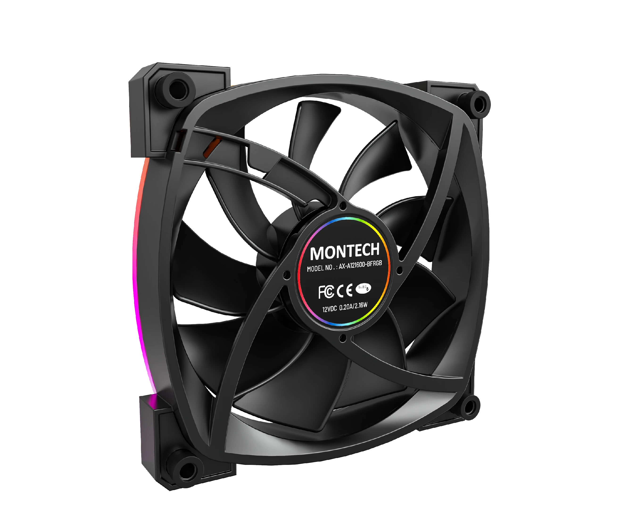 Вентилатор Montech AX120 PWM Fan 120mm ARGB Black