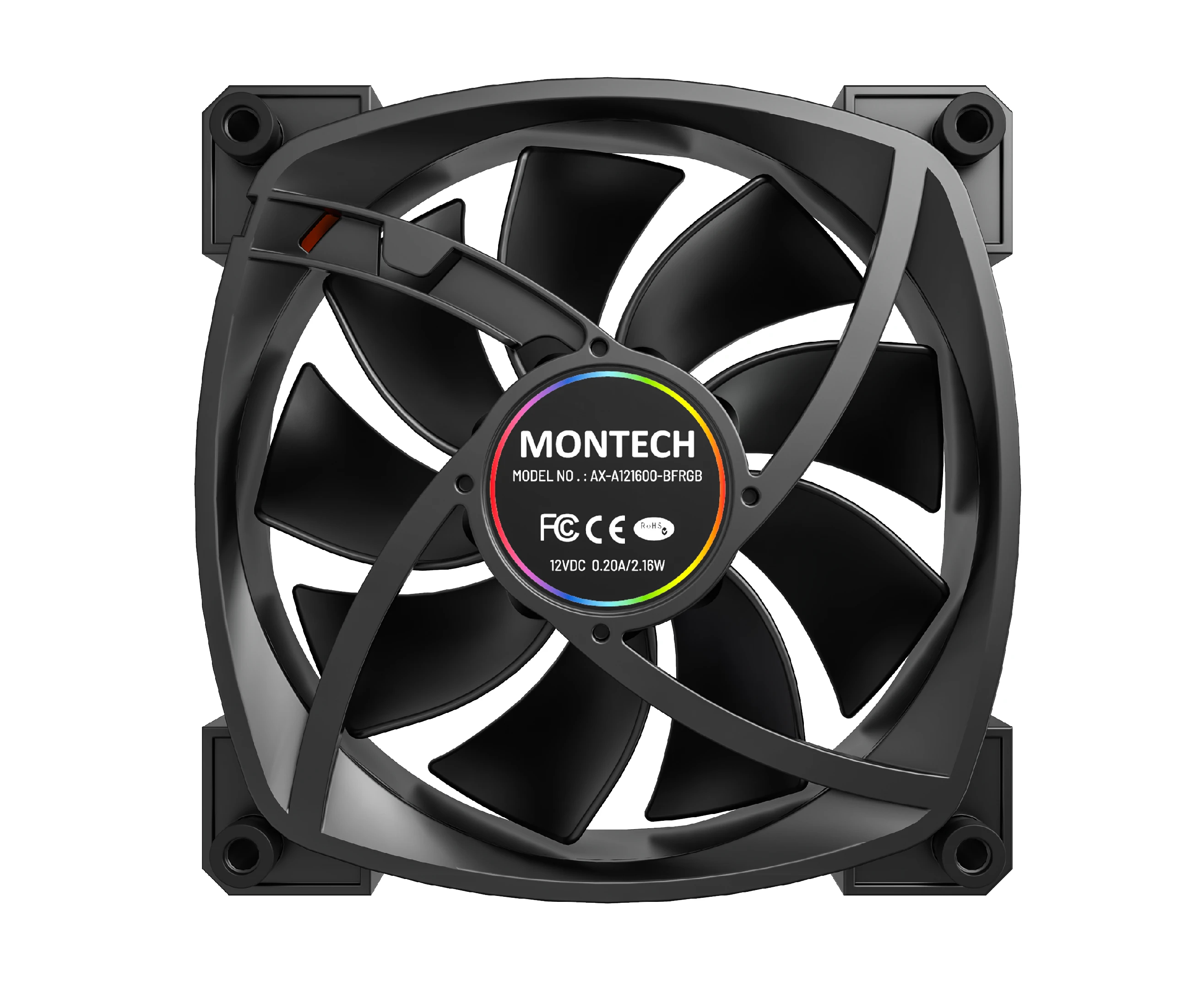 Вентилатор Montech AX120 PWM Fan 120mm ARGB Black