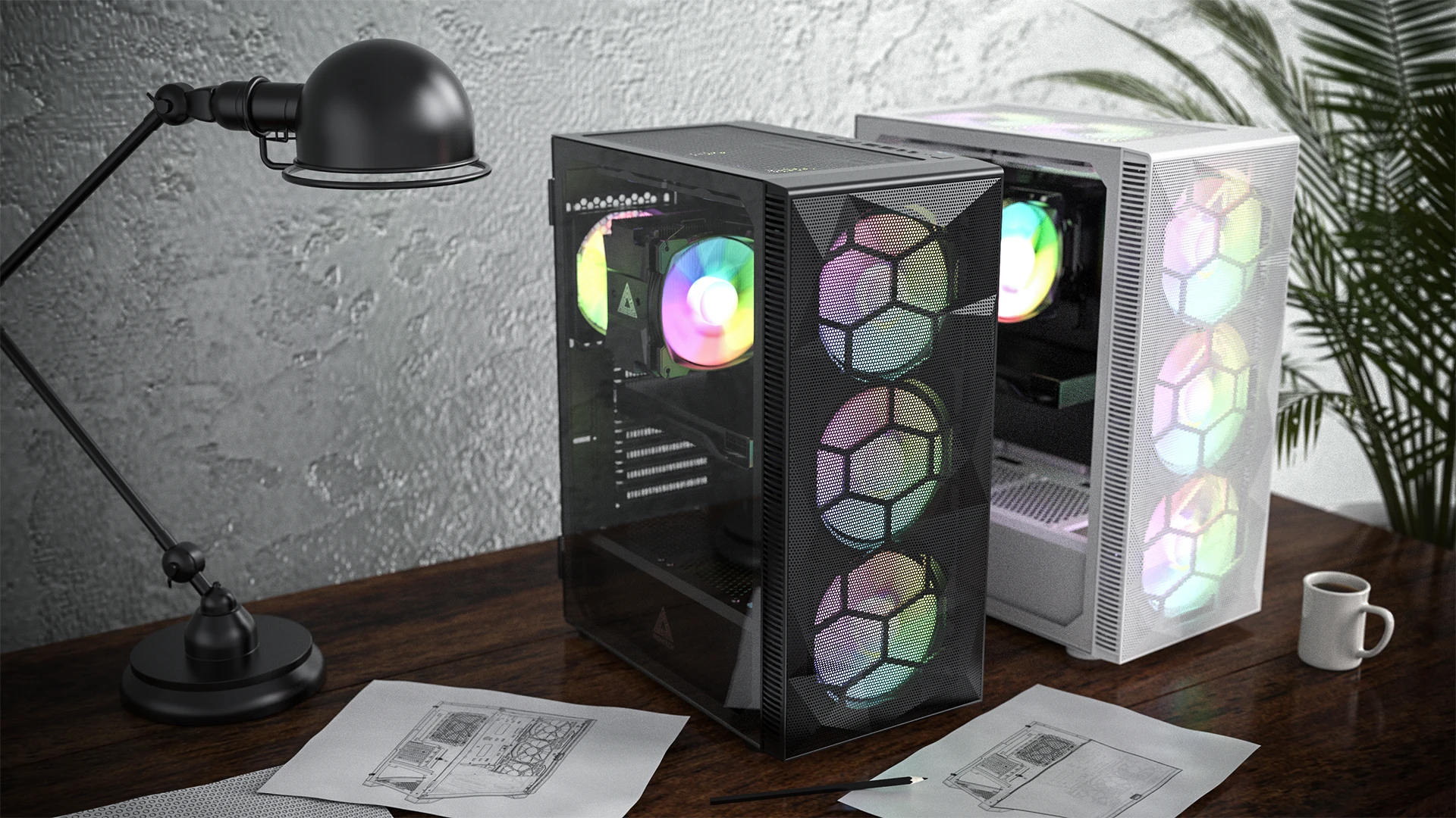 Корпус Montech X3 MESH TG White Mid-tower 6 x Fixed ARGB fans