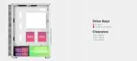 Кутия Montech X3 GLASS Mid-tower Case TG FRGB Fans White