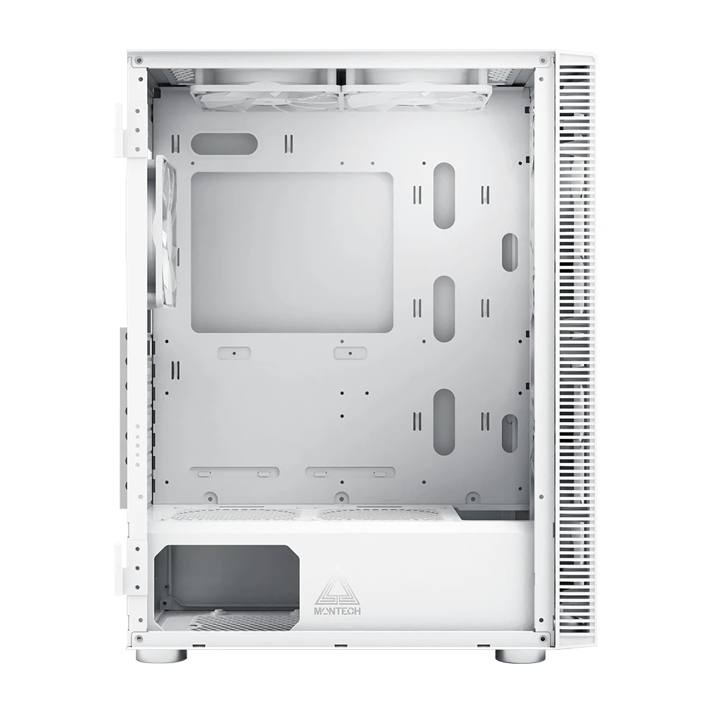 Кутия Montech X3 GLASS Mid-tower Case TG FRGB Fans White