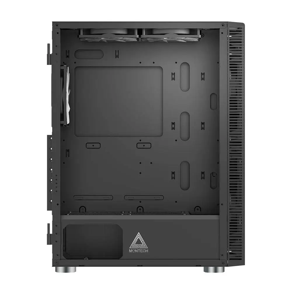 Кутия Montech X3 GLASS Mid-tower Case TG FRGB Fans Black