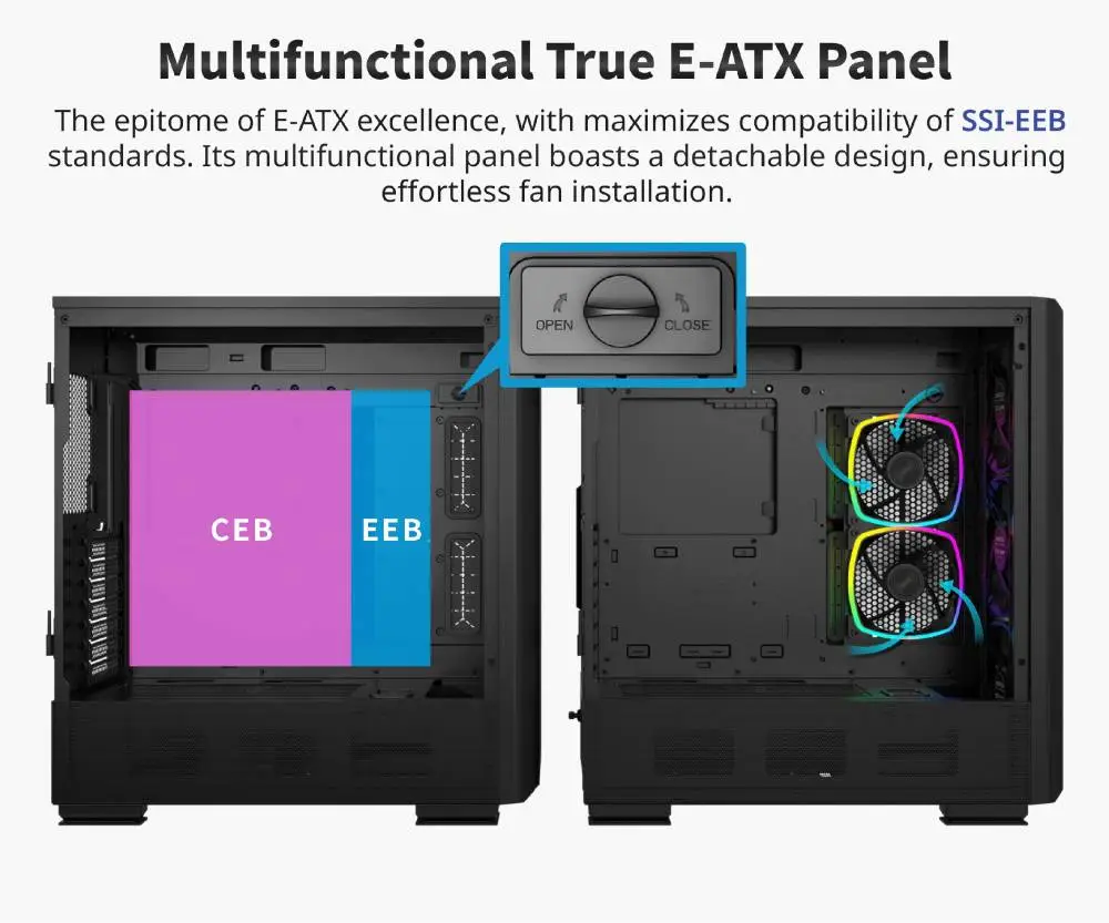 Кутия Montech SKY TWO GX Mid-tower Case TG Black