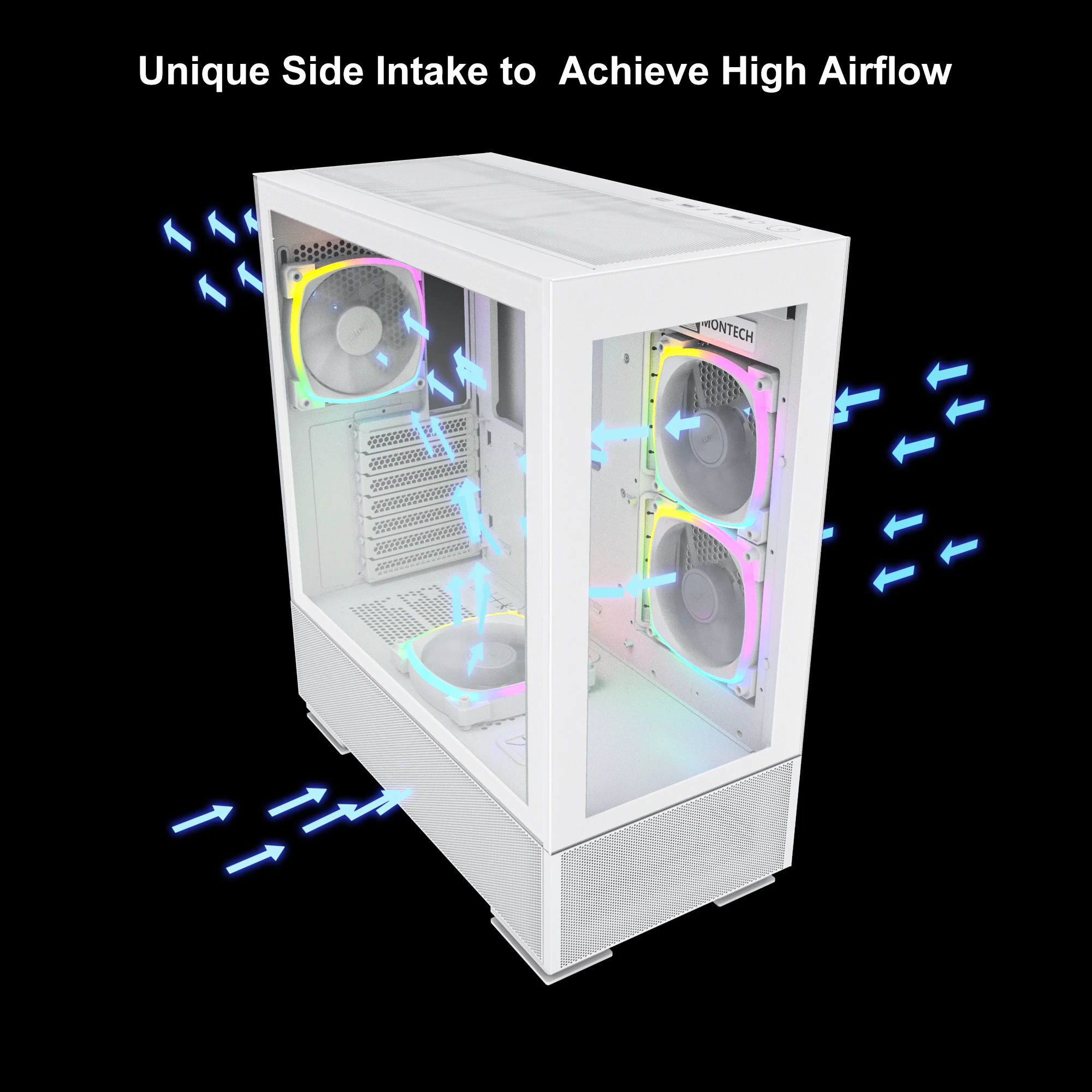 Корпус Montech SKY TWO Mid-tower Case TG ARGB White