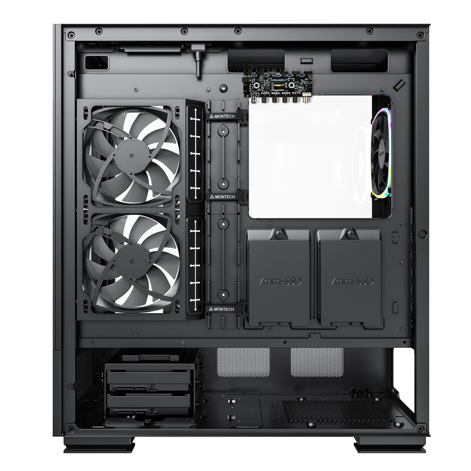Кутия Montech SKY TWO Mid-tower Case TG ARGB Black