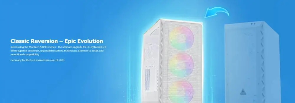 Кутия Montech AIR 903 MAX Mid-tower TG ARGB White