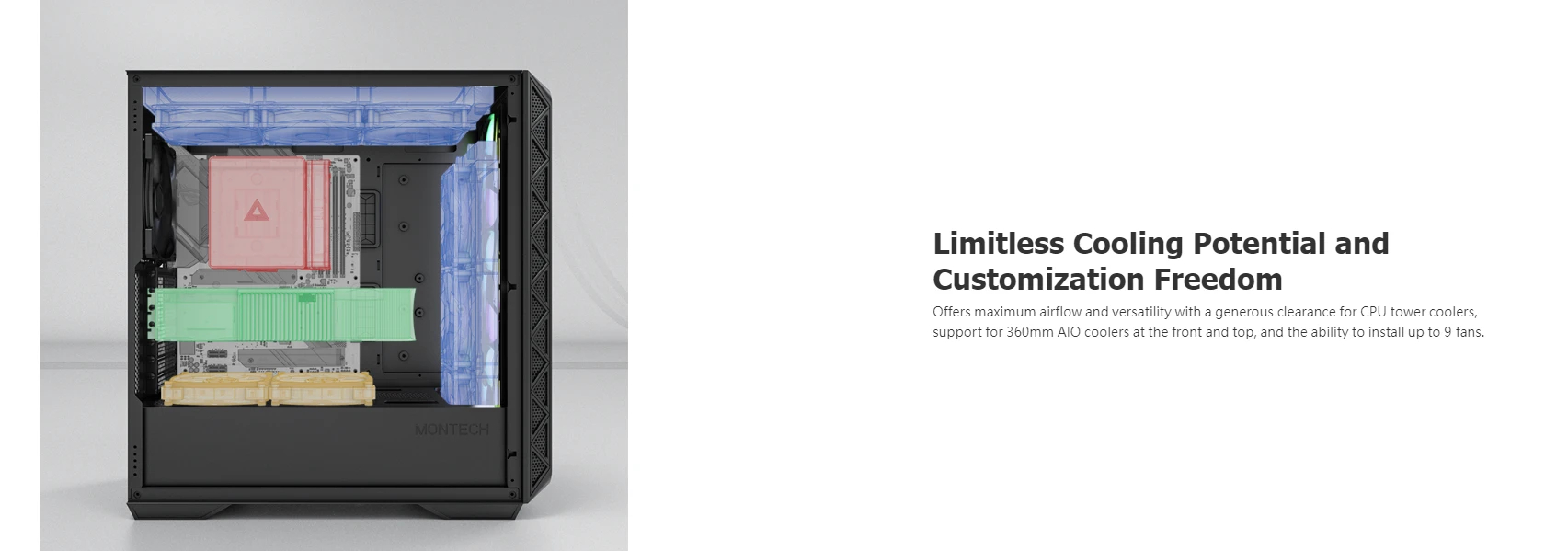 Кутия Montech AIR 903 MAX Mid-tower TG ARGB Black