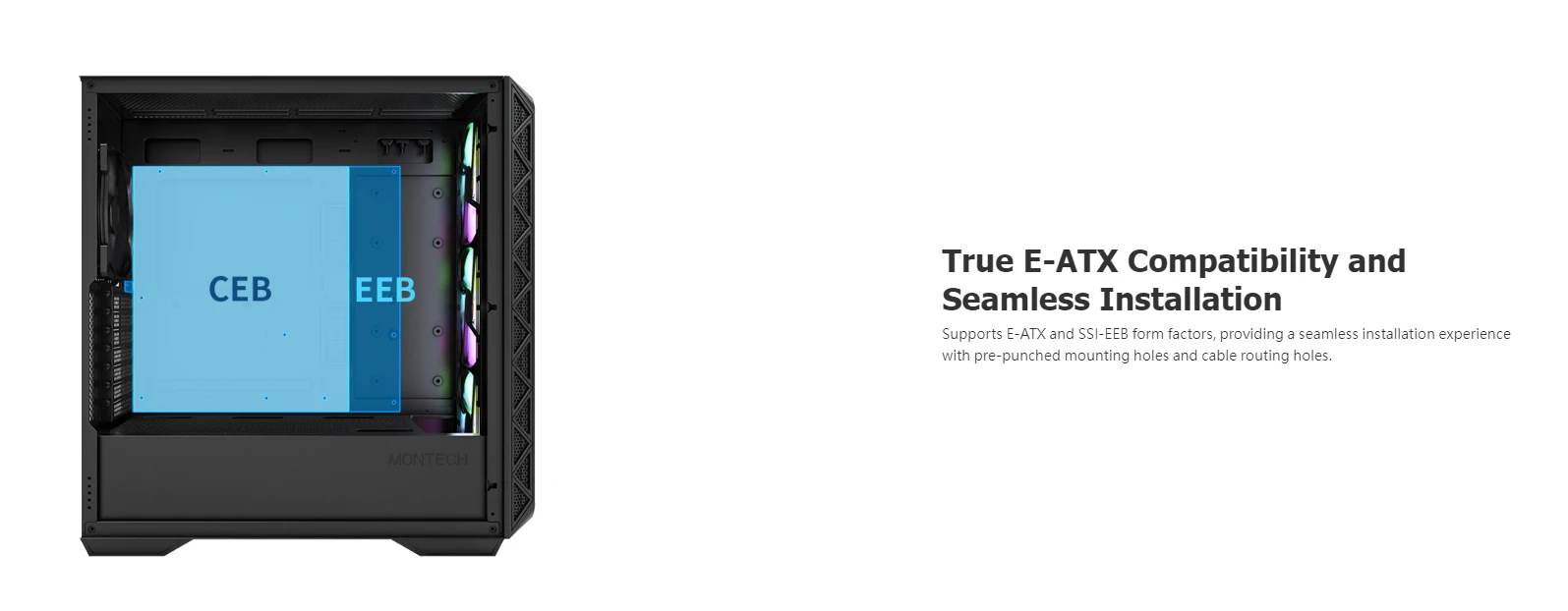 Кутия Montech AIR 903 MAX Mid-tower TG ARGB Black