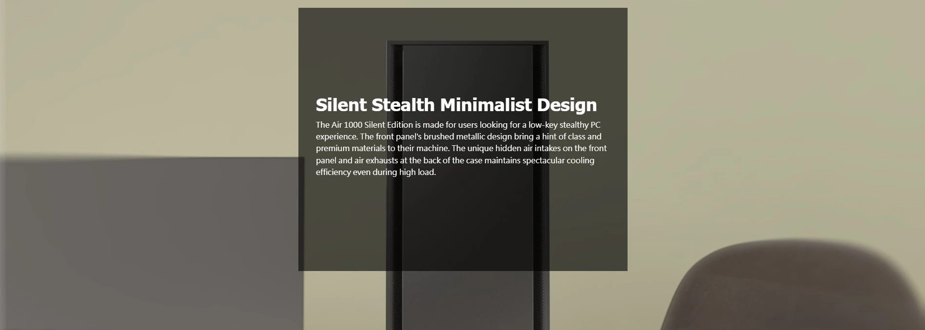 Кутия Montech AIR 1000 SILENT Mid-tower Case Sound Proofing Panels Black