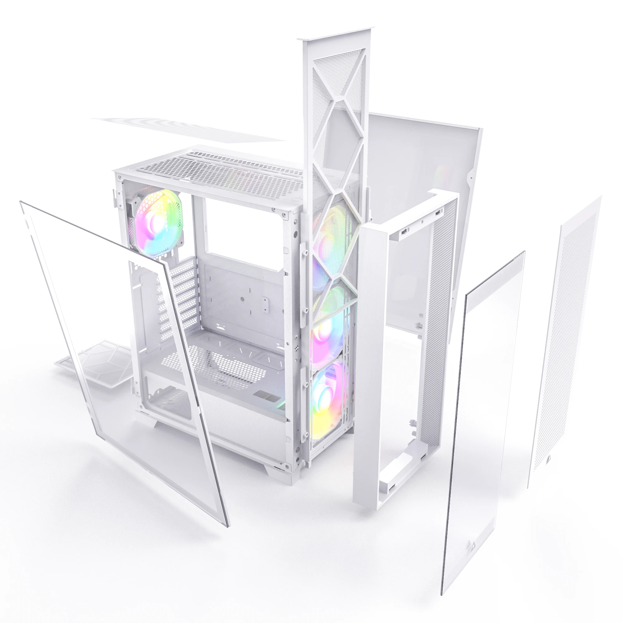Θήκη Montech AIR 1000 PREMIUM Mid-tower Case TG ARGB Λευκή