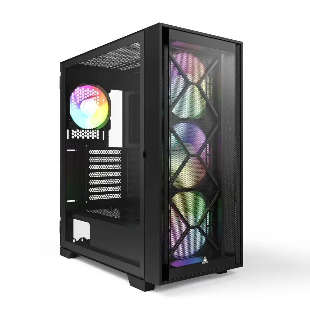 Кутия Montech AIR 1000 PREMIUM Mid-tower Case TG ARGB Black