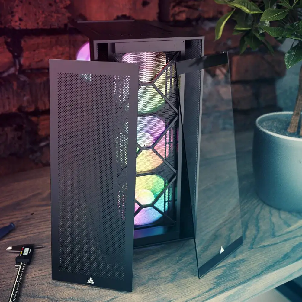 Кутия Montech AIR 1000 PREMIUM Mid-tower Case TG ARGB Black