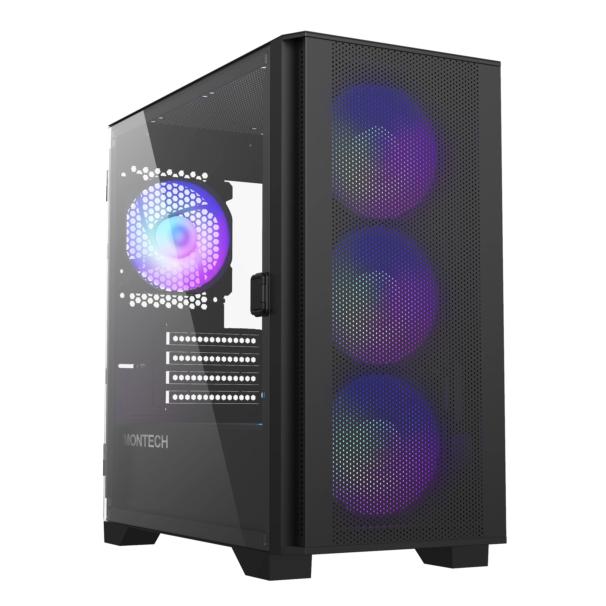 Кутия Montech AIR 100 ARGB Micro ATX Case TG ARGB Black