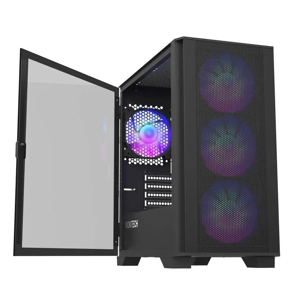 Кутия Montech AIR 100 ARGB Micro ATX Case TG ARGB Black