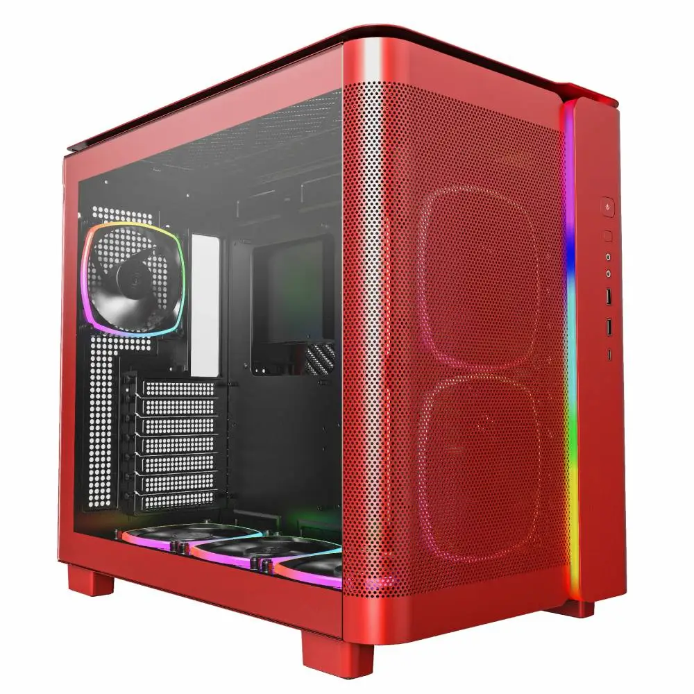 Кутия MONTECH KING 95 PRO ARGB, TG, Mid-Tower, Червен
