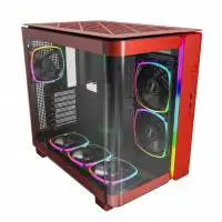 Кутия MONTECH KING 95 PRO ARGB, TG, Mid-Tower, Червен