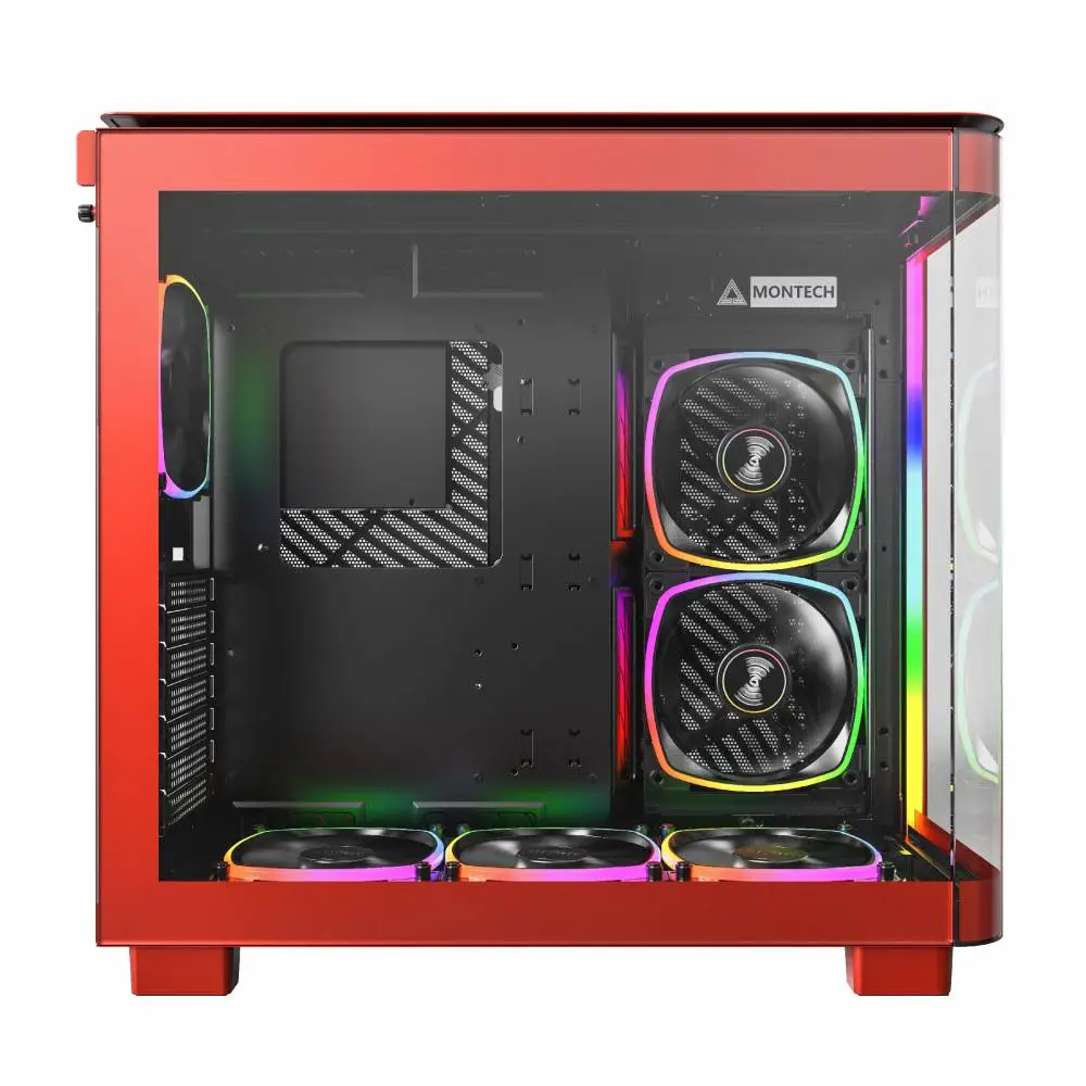 Кутия MONTECH KING 95 PRO ARGB, TG, Mid-Tower, Червен