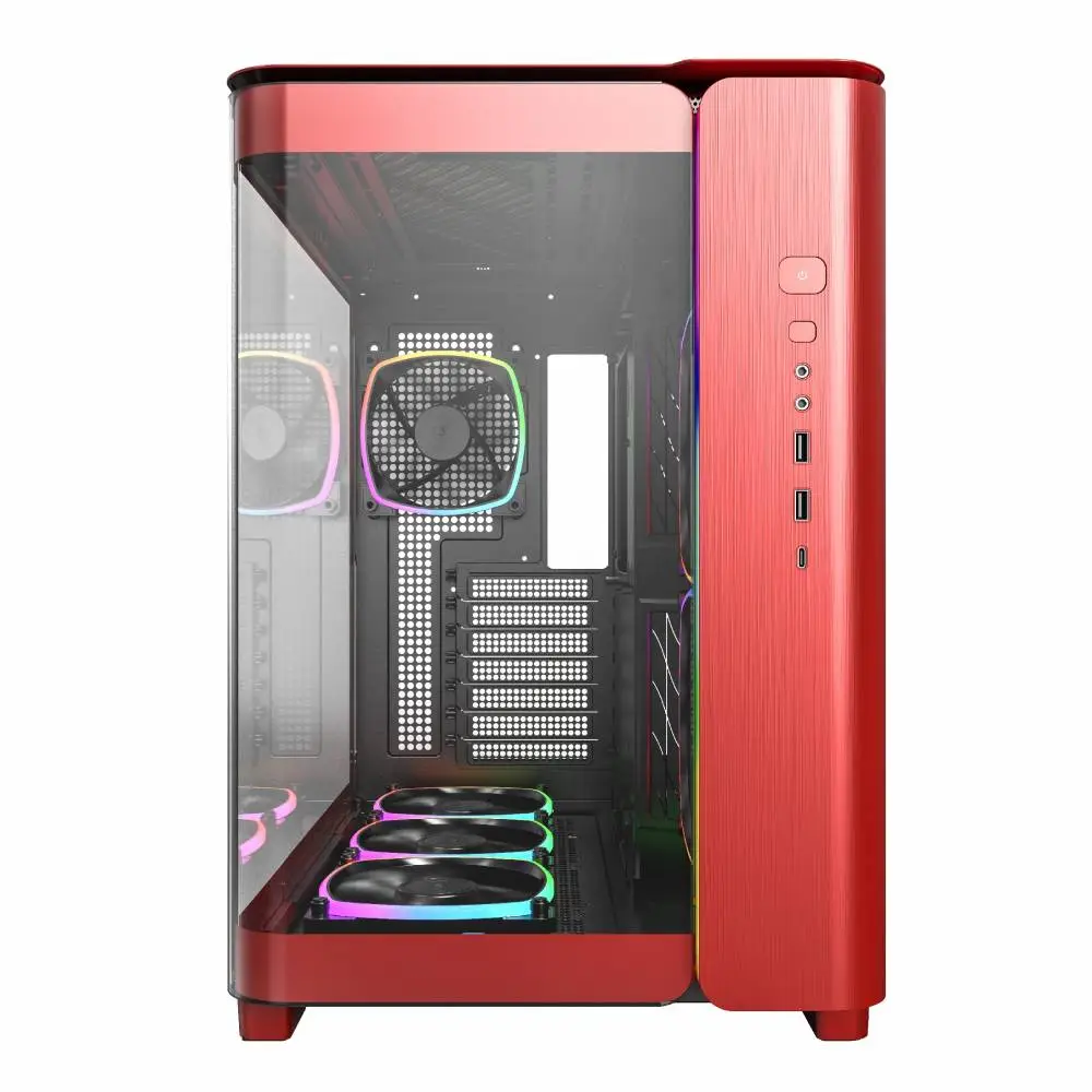 Кутия MONTECH KING 95 PRO ARGB, TG, Mid-Tower, Червен