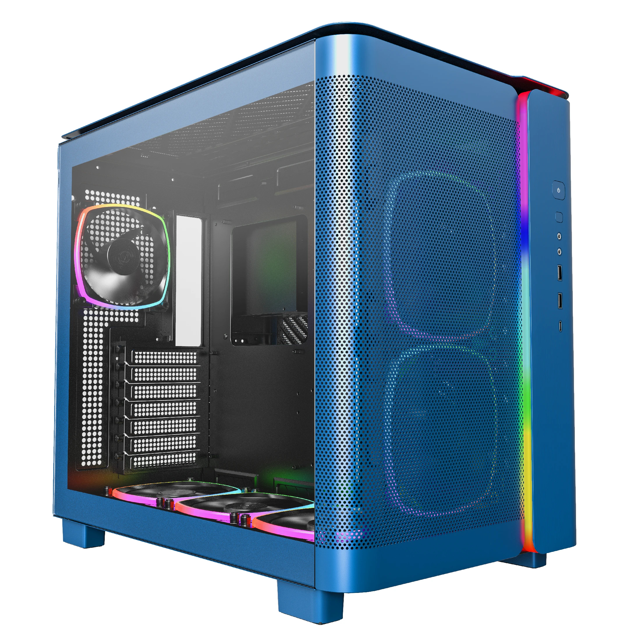 Кутия MONTECH KING 95 PRO ARGB, TG, Mid-Tower, Син