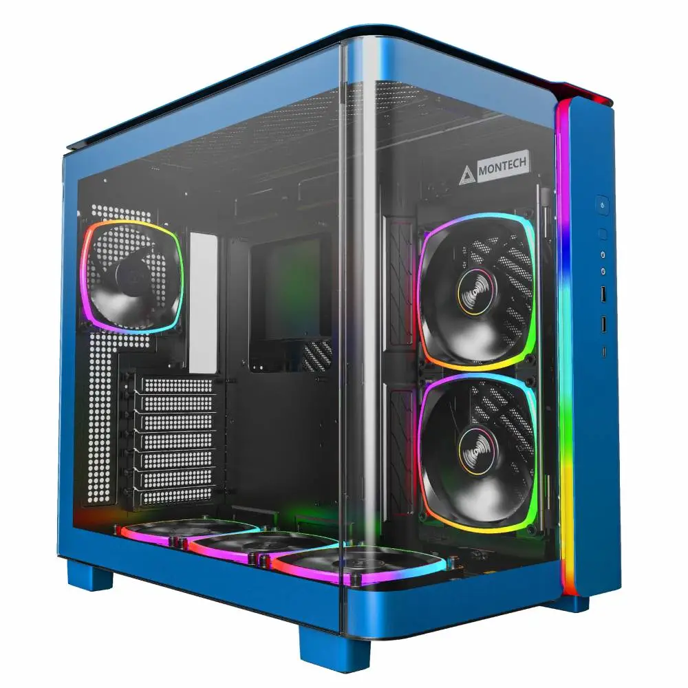 Кутия MONTECH KING 95 PRO ARGB, TG, Mid-Tower, Син