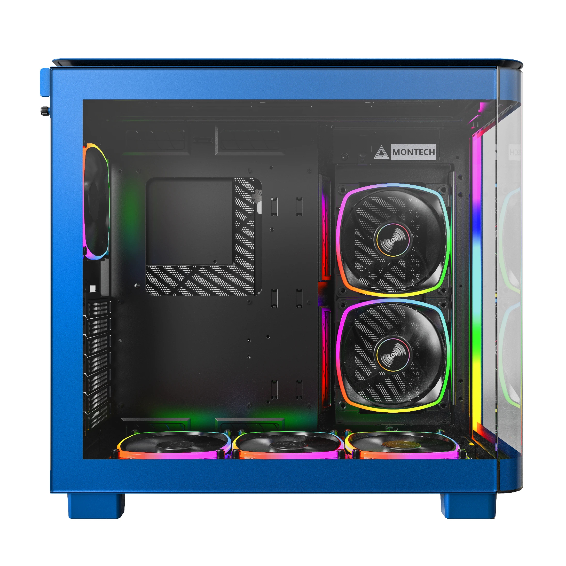 Кутия MONTECH KING 95 PRO ARGB, TG, Mid-Tower, Син