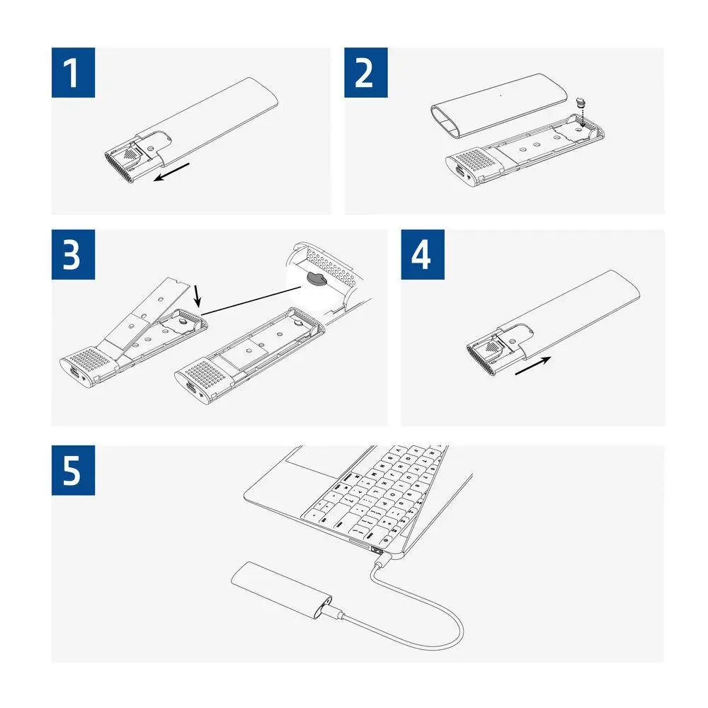 Чекмедже за диск ACT  AC1615, USB-C M.2 NVMe / PCIe SSD