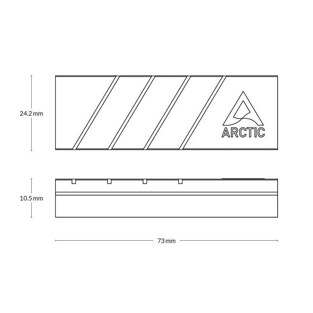 Охладител Arctic M.2 2280 SSD Cooler - M2 Pro (Silver) ACOTH00002A