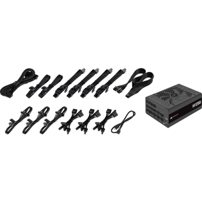 Захранване Corsair HX1200i Fully Modular Ultra-Low Noise Platinum ATX 3.1, PCIe 5.1 PSU - CP-9020281-EU