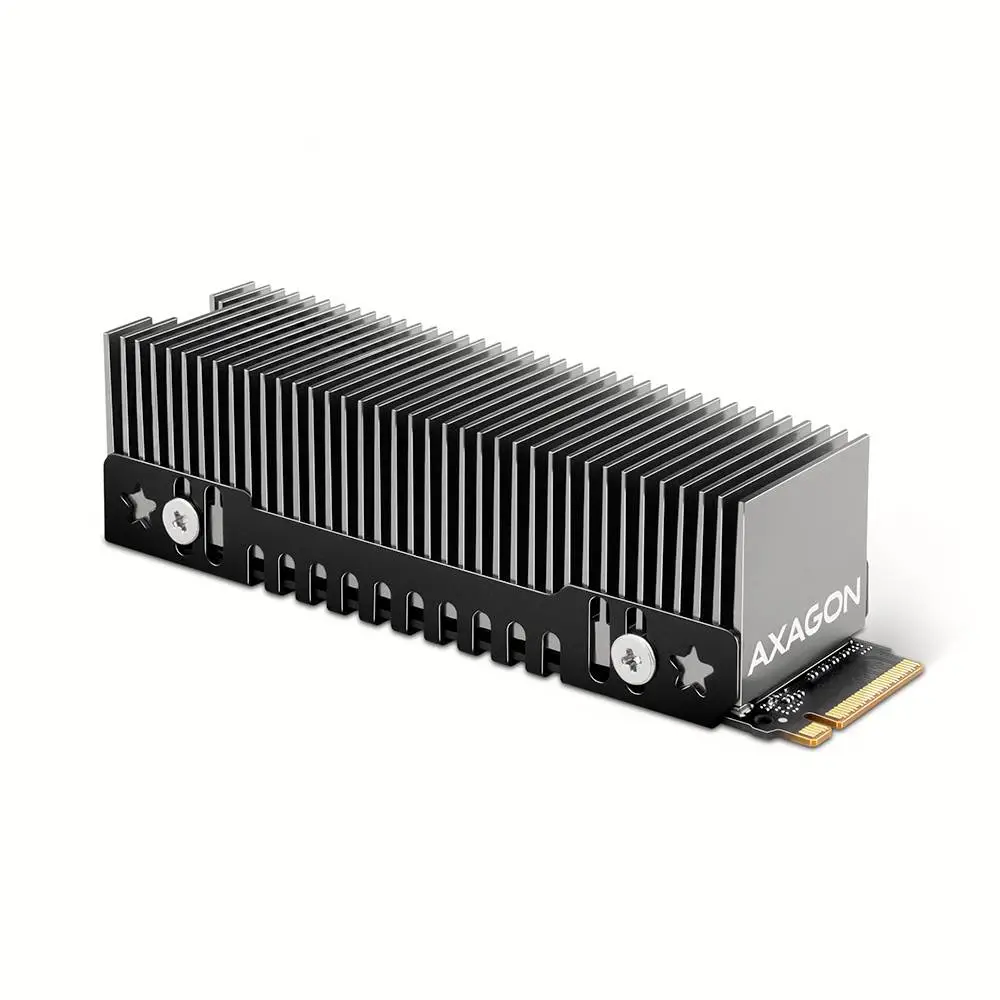 Охладител за SSD диск AXAGON CLR-M2XT Passive, M.2 SSD, 80mm SSD, ALU body
