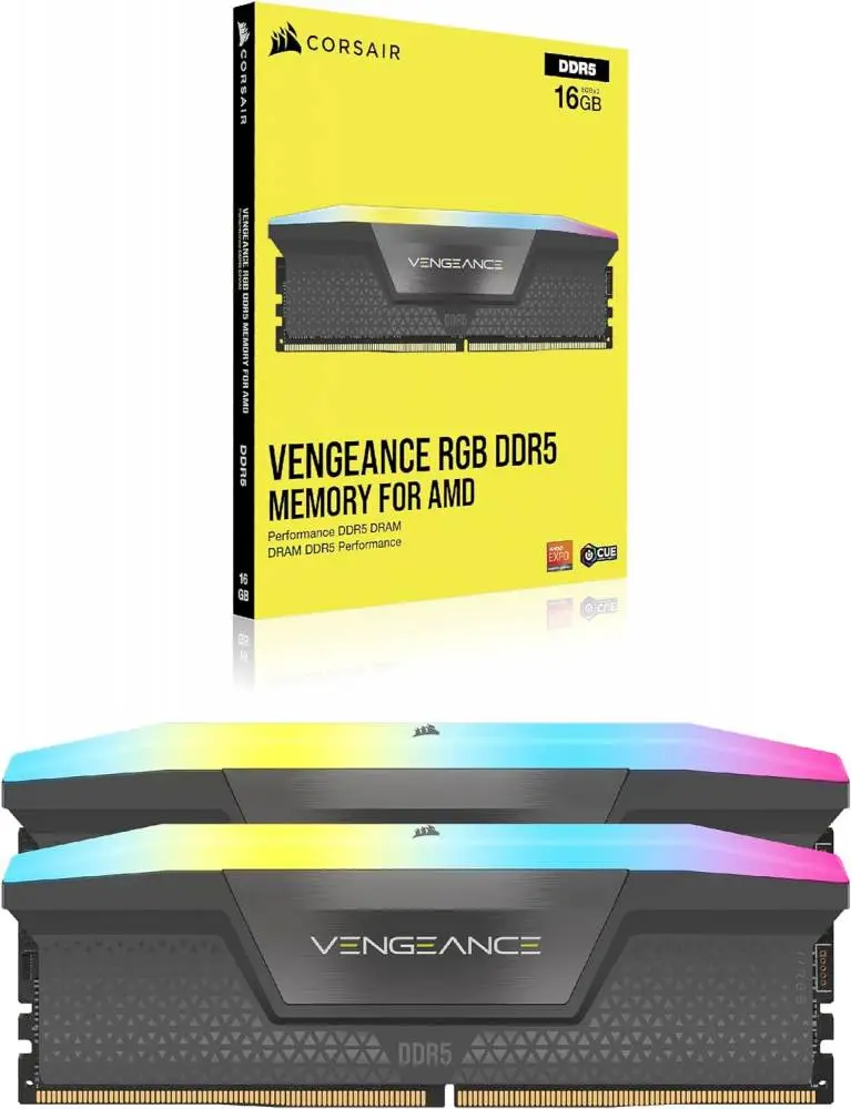 Памет Corsair Vengeance RGB 32GB (2x16GB) DDR5 5600MHz CL36 EXPO - CMH32GX5M2B5600Z36K