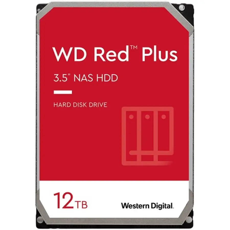 Твърд диск WD Red Plus NAS 12TB 3.5" 7200rpm 256MB SATA3 6Gb/s - WD120EFBX