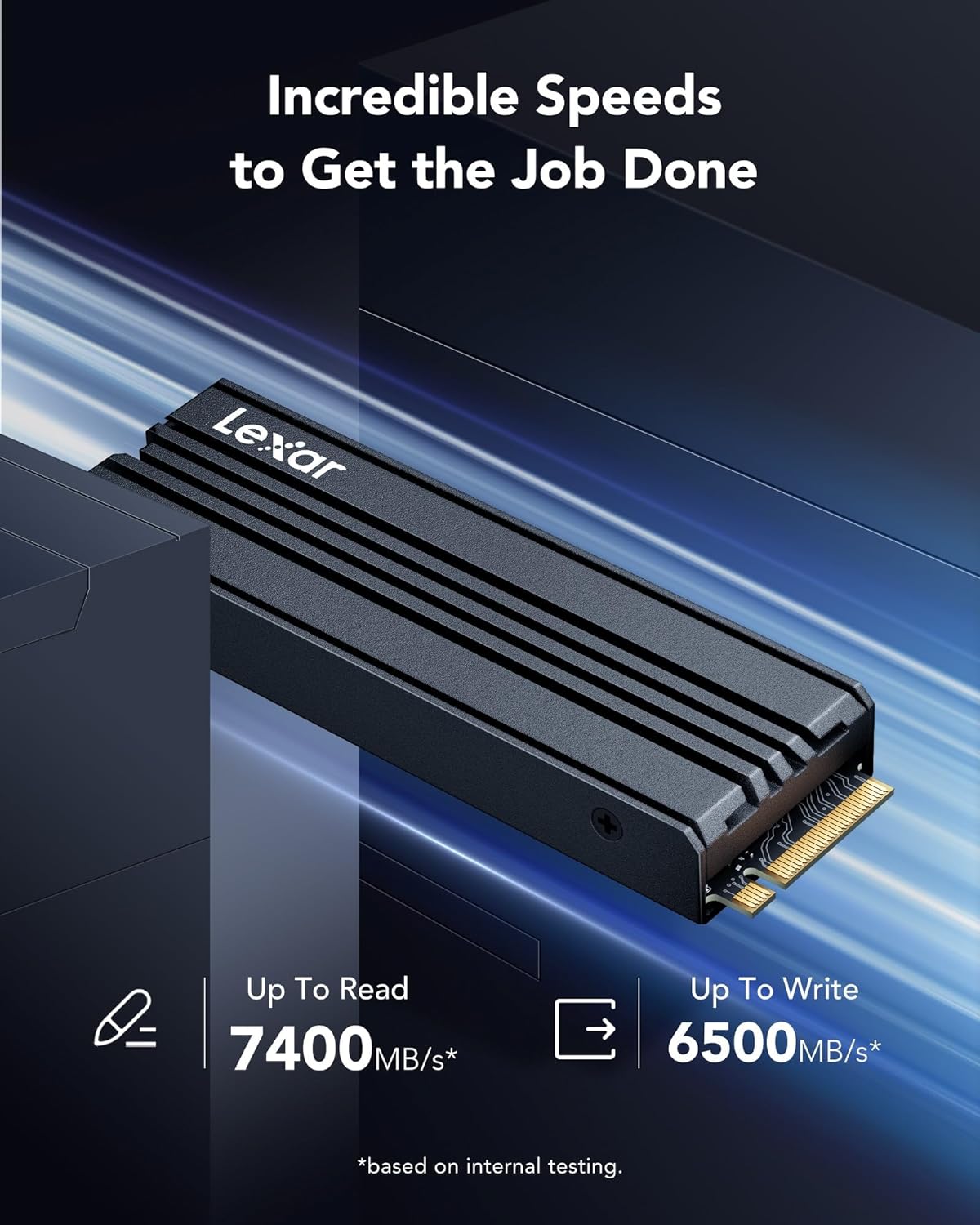 Диск SSD Lexar NM790 with Heatsink 4TB M.2 2280 NVMe PCIe Gen4x4 - LNM790X004T-RN9NG