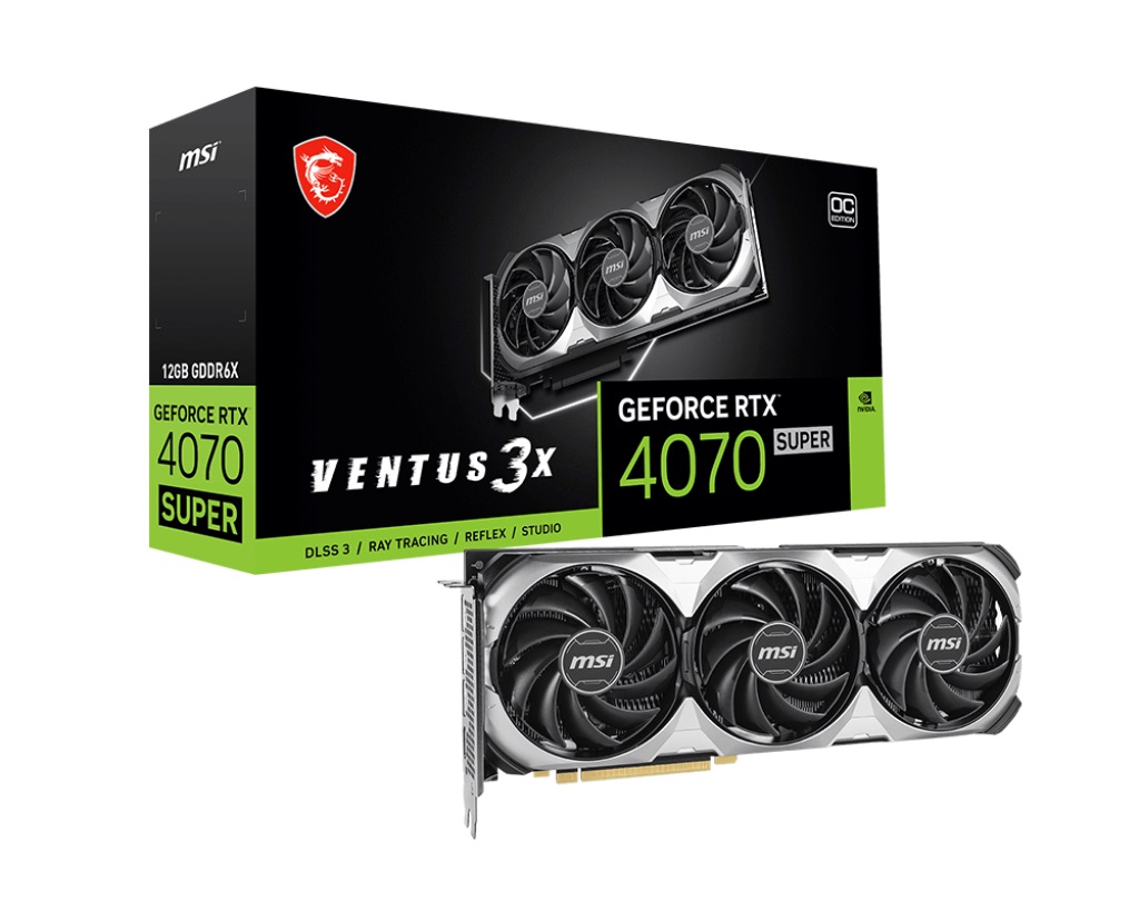 Видео карта MSI GeForce RTX 4070 SUPER 12G VENTUS 3X OC