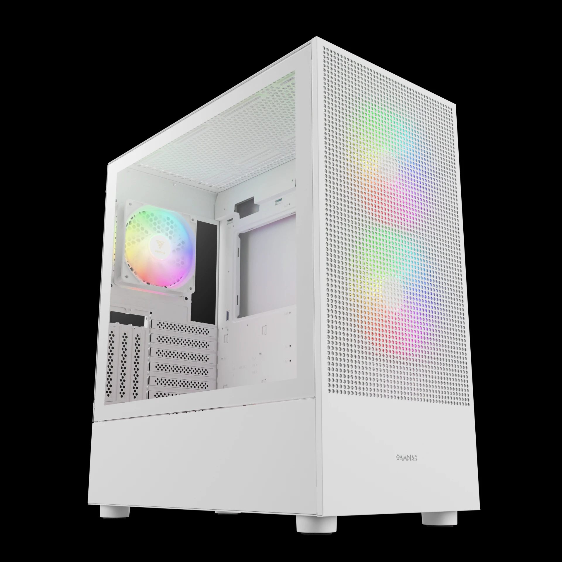 Кутия Gamdias TALOS E3 MESH ELITE White Case EATX aRGB Tempered Glass