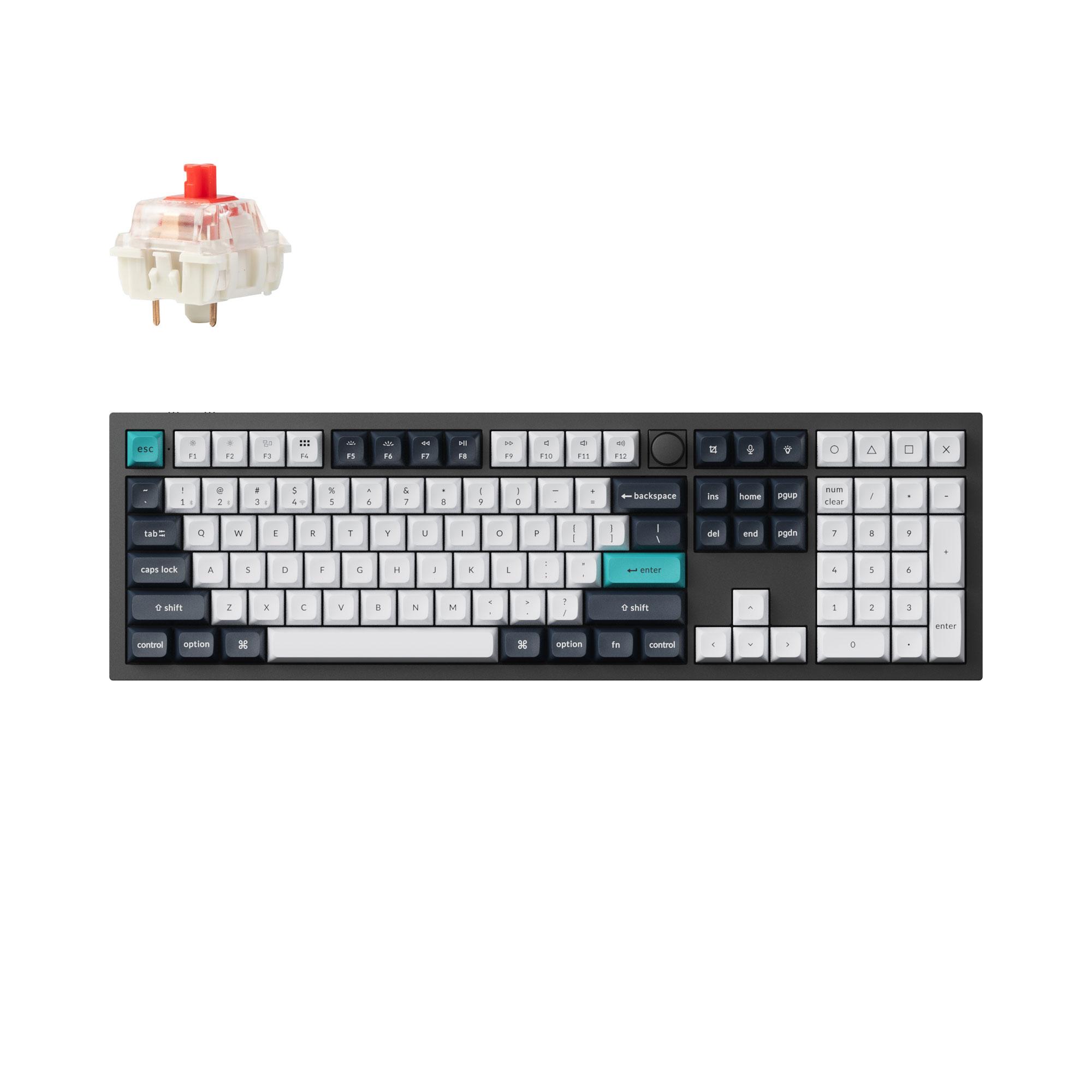 Ασύρματο μηχανικό πληκτρολόγιο Keychron Q6 MAX Gateron Jupiter Red Switch - Carbon Black