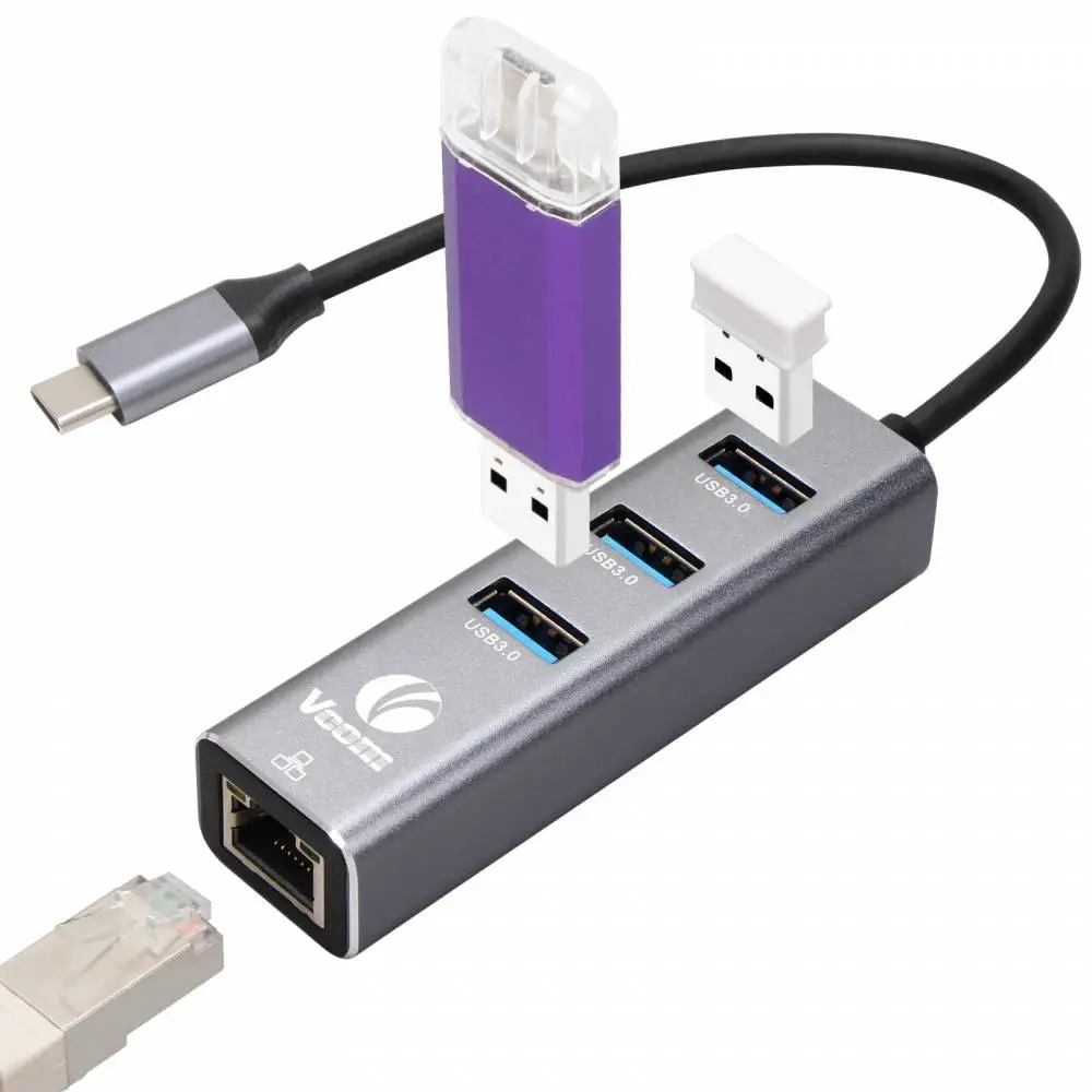 VCom docking station Docking USB Type-C to USB3.0 x 3 + LAN - DH311B