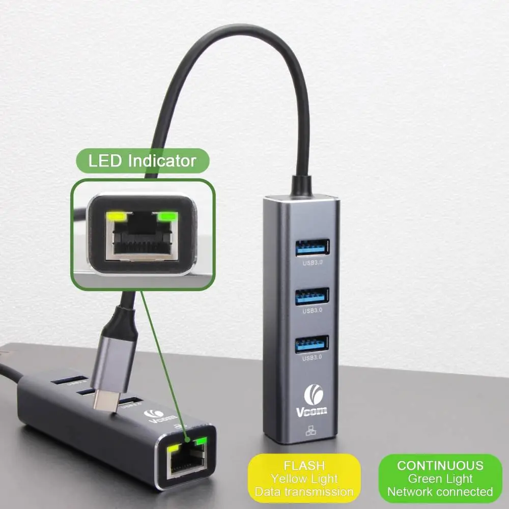 VCom docking station Docking USB Type-C to USB3.0 x 3 + LAN - DH311B