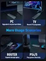 VCom външна кутия за диск Storage Case - M.2 NVMe M/B key - 10Gbps USB3.1 Type-C/A - CU850N