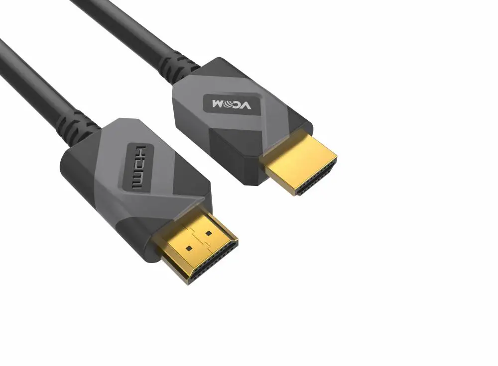 VCom Cavo HDMI v2.1 M / M 2.0m - 8K Dolby Vision HDR, Nero/Grey - CG805-2.0m