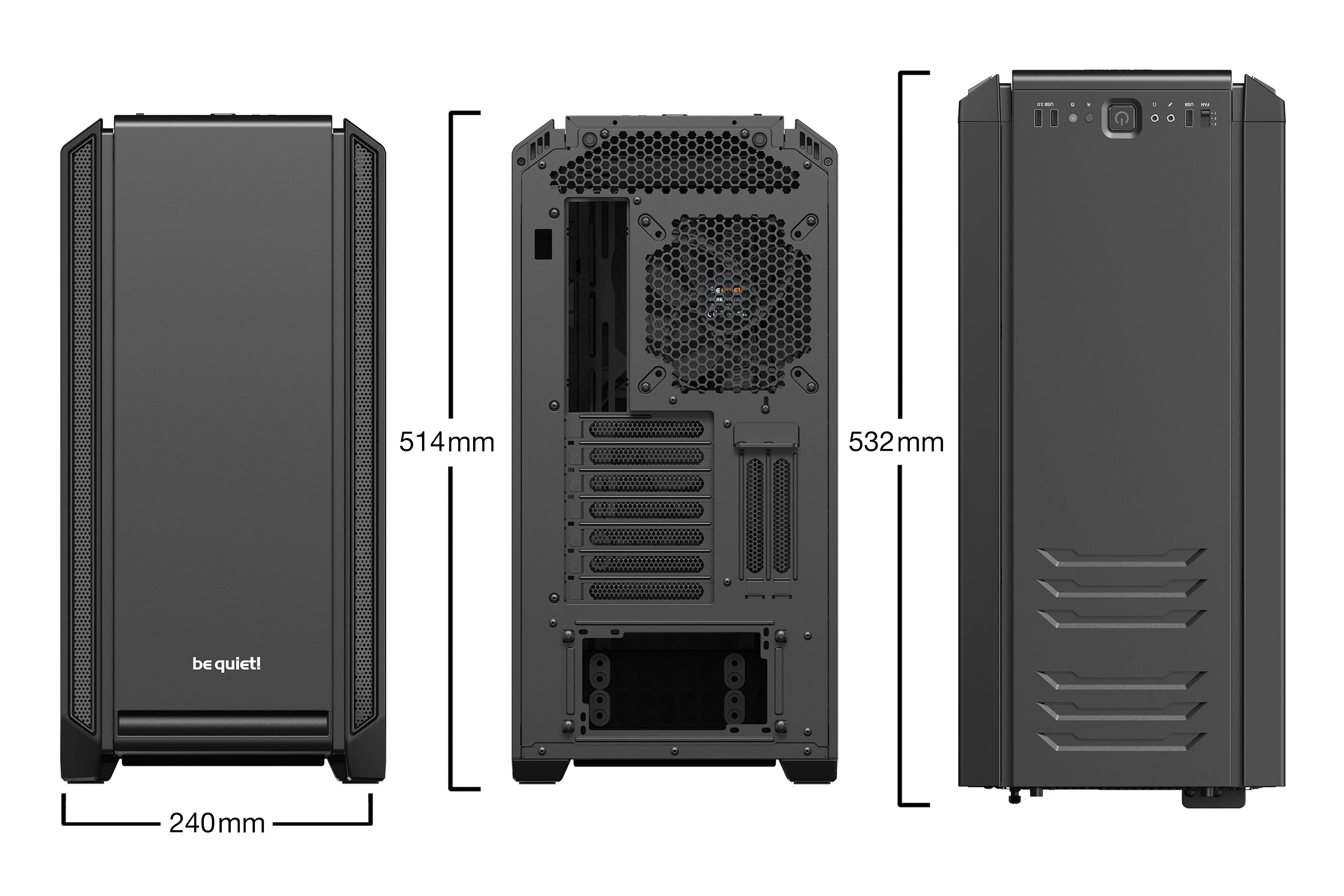 Кутия be quiet! Silent Base 601 Black Case EATX - BG026