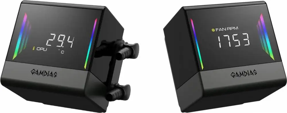 Водно охлаждане за процесор Gamdias Chione E4-240 Water Cooling LCD Screen A-RGB