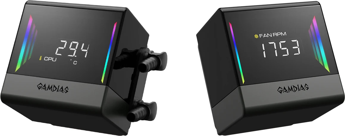 Водно охлаждане за процесор Gamdias Chione E4-240 Water Cooling LCD Screen A-RGB