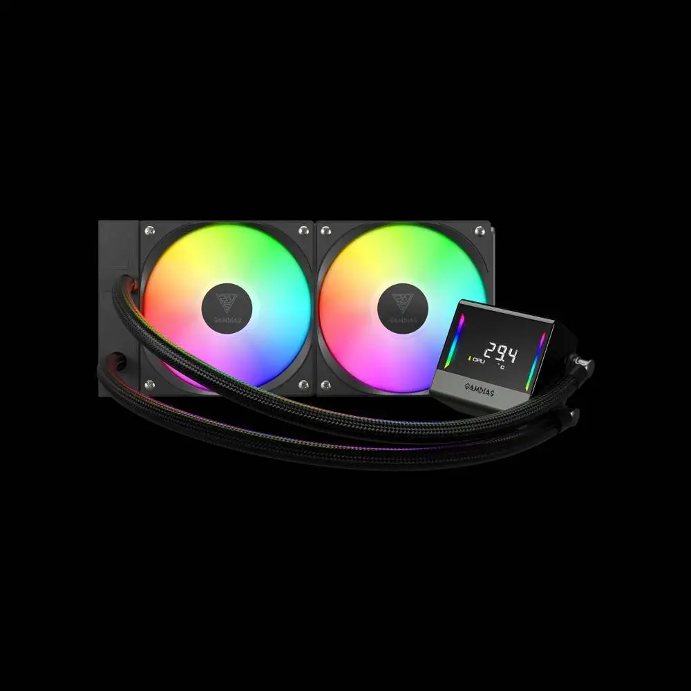 Водно охлаждане за процесор Gamdias Chione E4-240 Water Cooling LCD Screen A-RGB