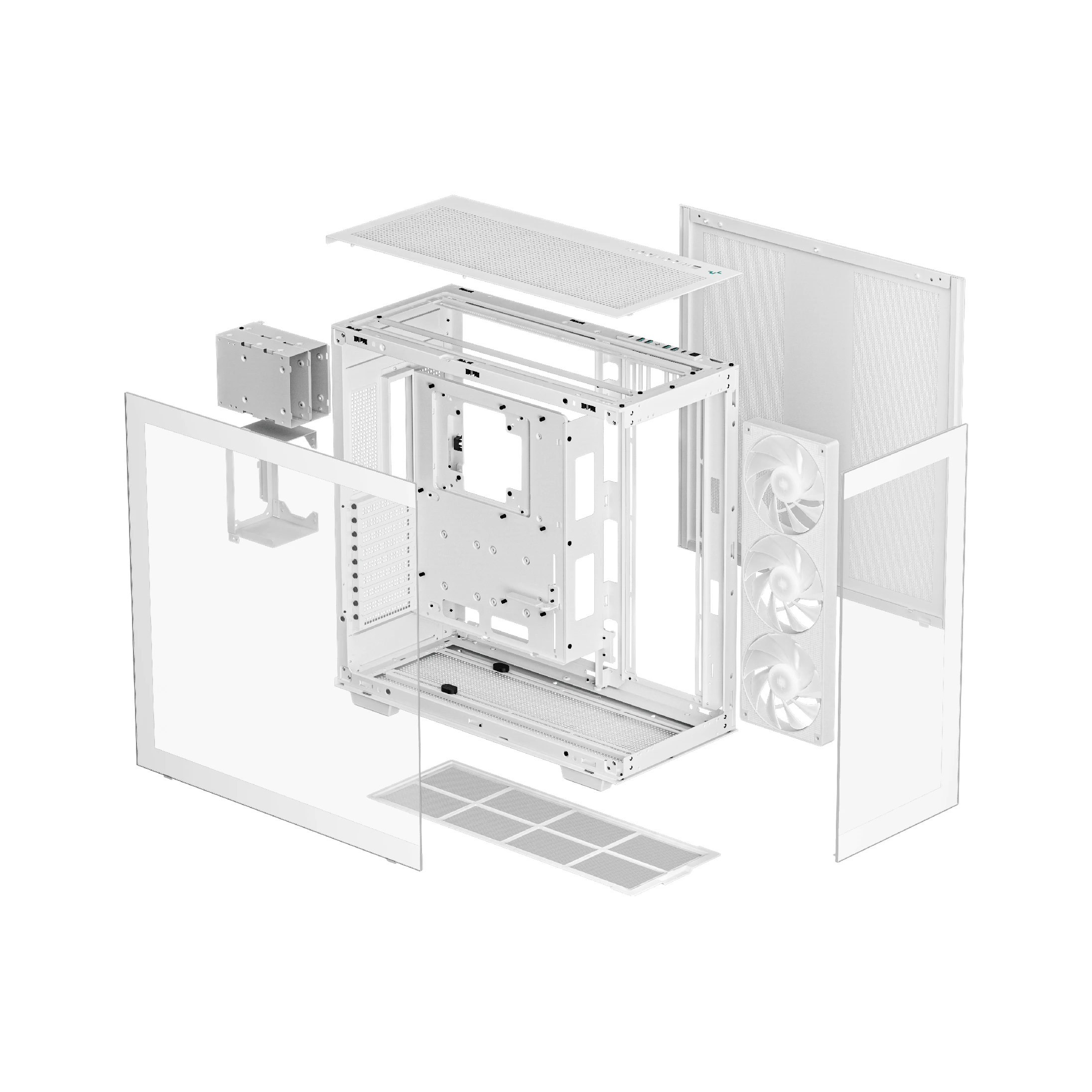 Кутия DeepCool CH780 WH Dual-Chamber Case E-ATX